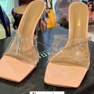 Crystal rhinestone mules